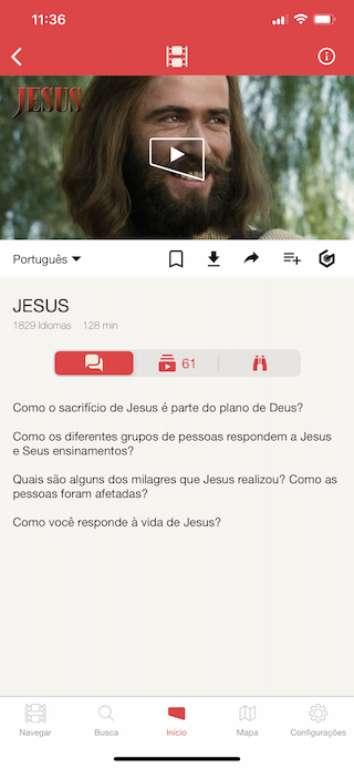 1 - Aplicativo para assistir filmes e séries cristãs