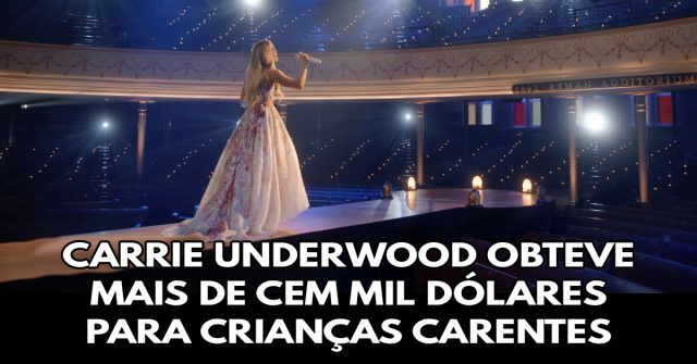 Carrie Underwood obteve mais de cem mil dólares para crianças carentes