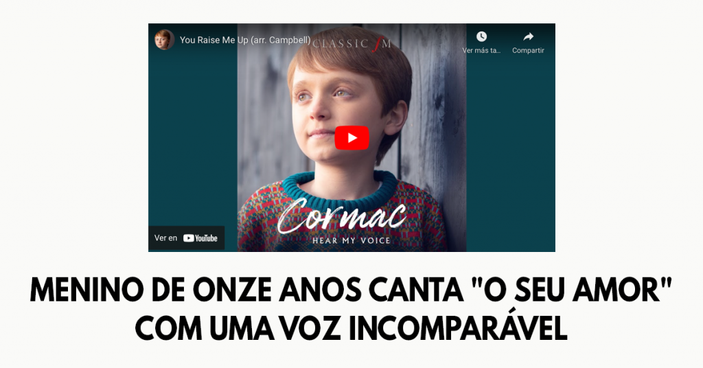 Menino de onze anos canta O Seu amor com uma voz incomparável