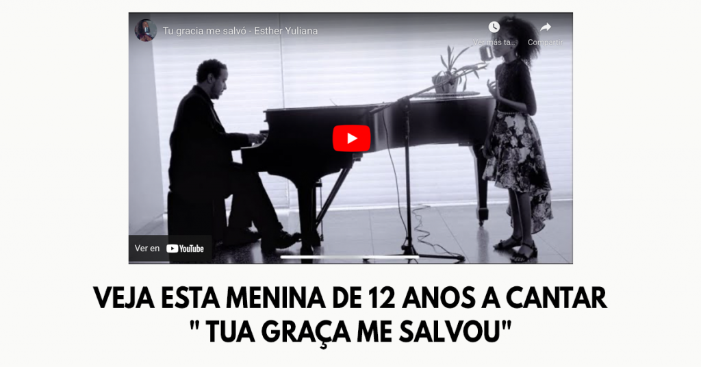 Veja esta menina de 12 anos a cantar Tua graça me salvou